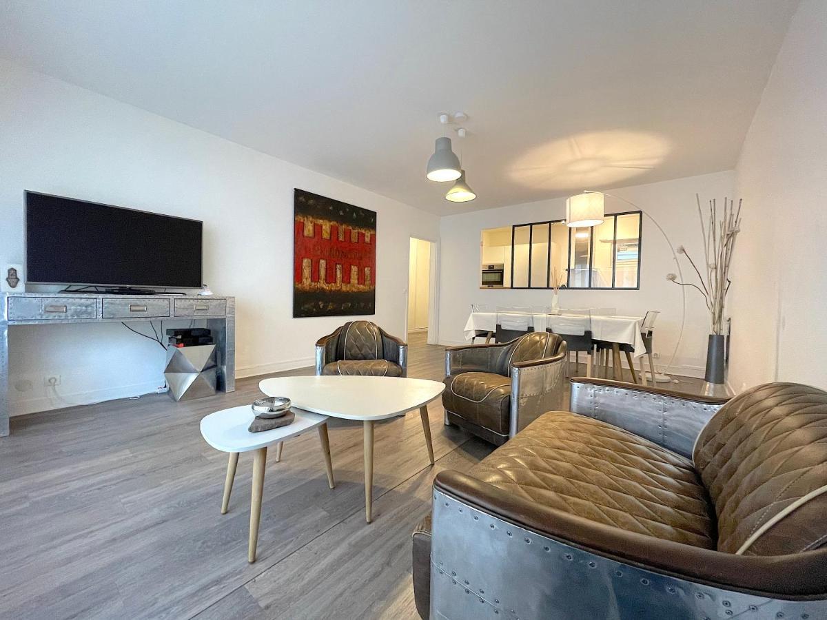 L'Ideal 112 - 85M2, 2 Chambres, Parking & Cabine De Plage Deauville Kültér fotó